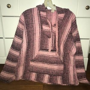 Pink and Black Baja Hoodie